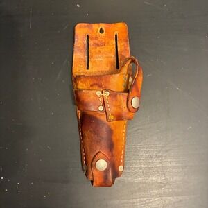 Nicholas Vintage Top Grain Cowhide Leather Tool Holster Hammer Loop Los Angeles